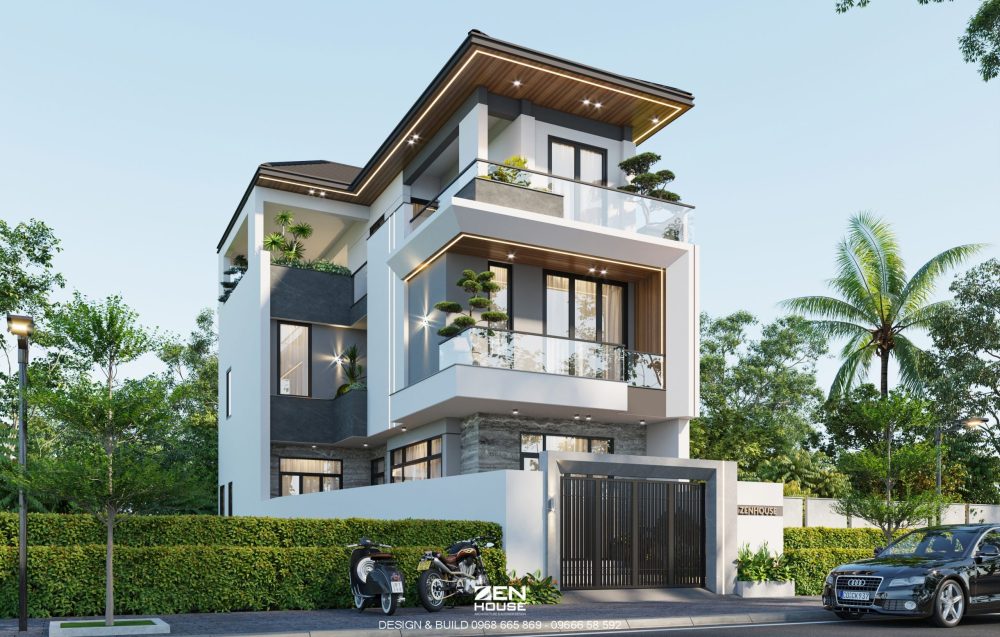 Mẫu Nhà 3 Tầng Mái Nhật Hiện Đại – Vẻ Đẹp Tinh Tế Trong Từng Đường Nét